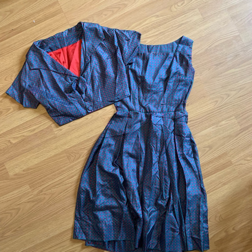 Vintage Early 60’s Silk Dress & Bolero Set